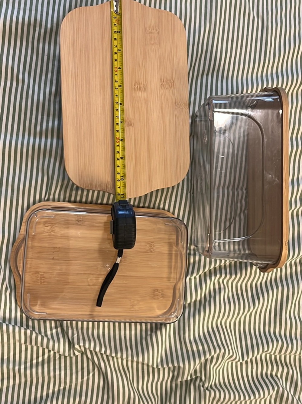 Bamboo and Clear Plastic Storage Set